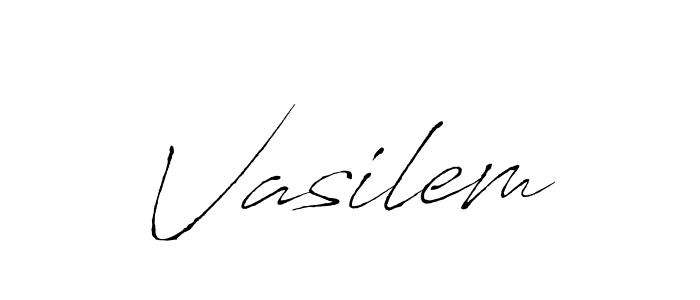 How to make Vasilem signature? Antro_Vectra is a professional autograph style. Create handwritten signature for Vasilem name. Vasilem signature style 6 images and pictures png