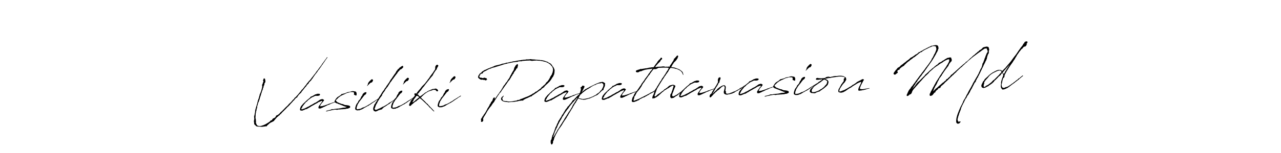 The best way (Antro_Vectra) to make a short signature is to pick only two or three words in your name. The name Vasiliki Papathanasiou Md include a total of six letters. For converting this name. Vasiliki Papathanasiou Md signature style 6 images and pictures png