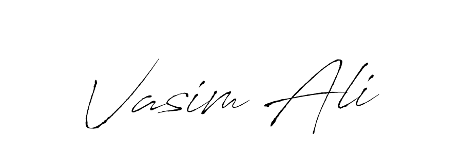 Vasim Ali stylish signature style. Best Handwritten Sign (Antro_Vectra) for my name. Handwritten Signature Collection Ideas for my name Vasim Ali. Vasim Ali signature style 6 images and pictures png