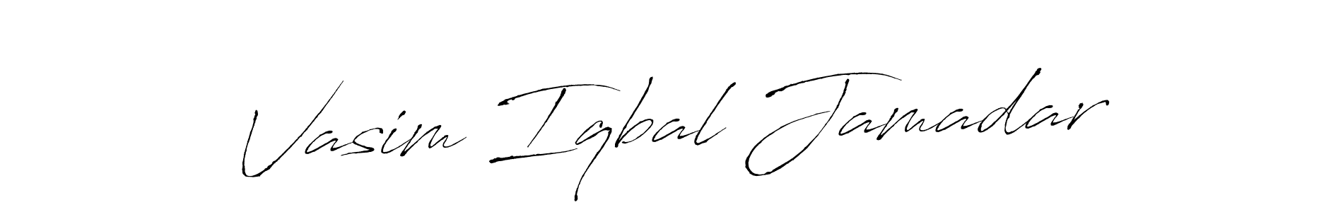 Antro_Vectra is a professional signature style that is perfect for those who want to add a touch of class to their signature. It is also a great choice for those who want to make their signature more unique. Get Vasim Iqbal Jamadar name to fancy signature for free. Vasim Iqbal Jamadar signature style 6 images and pictures png