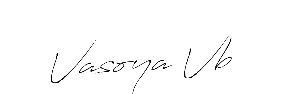 Create a beautiful signature design for name Vasoya Vb. With this signature (Antro_Vectra) fonts, you can make a handwritten signature for free. Vasoya Vb signature style 6 images and pictures png