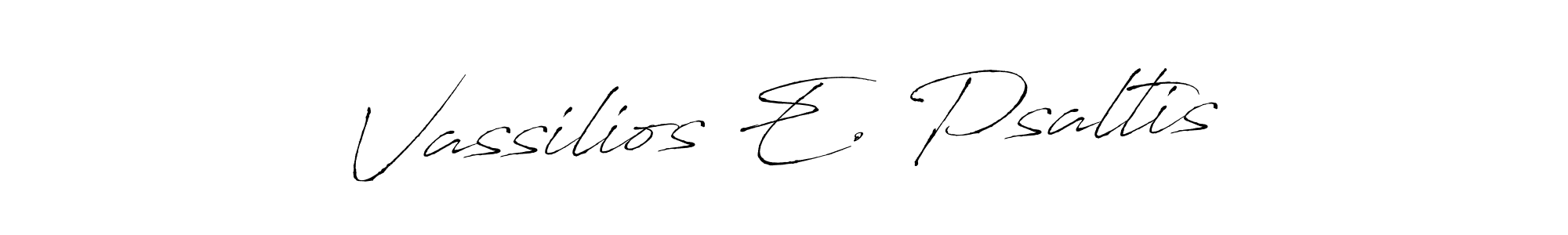 Use a signature maker to create a handwritten signature online. With this signature software, you can design (Antro_Vectra) your own signature for name Vassilios E. Psaltis. Vassilios E. Psaltis signature style 6 images and pictures png