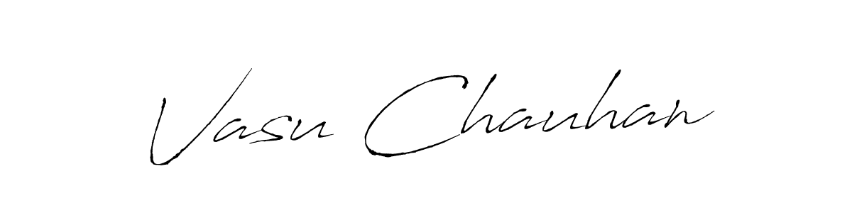 How to make Vasu Chauhan signature? Antro_Vectra is a professional autograph style. Create handwritten signature for Vasu Chauhan name. Vasu Chauhan signature style 6 images and pictures png