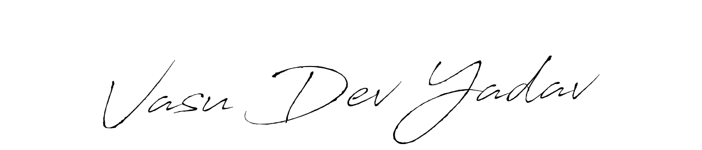 Make a beautiful signature design for name Vasu Dev Yadav. With this signature (Antro_Vectra) style, you can create a handwritten signature for free. Vasu Dev Yadav signature style 6 images and pictures png