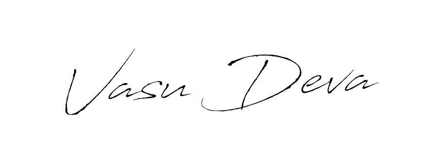 How to make Vasu Deva name signature. Use Antro_Vectra style for creating short signs online. This is the latest handwritten sign. Vasu Deva signature style 6 images and pictures png