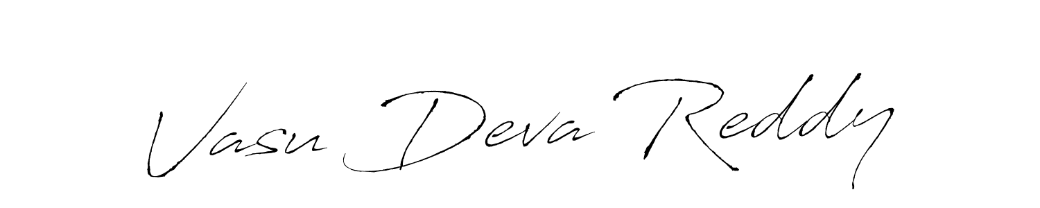 Create a beautiful signature design for name Vasu Deva Reddy. With this signature (Antro_Vectra) fonts, you can make a handwritten signature for free. Vasu Deva Reddy signature style 6 images and pictures png