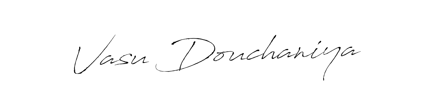 Design your own signature with our free online signature maker. With this signature software, you can create a handwritten (Antro_Vectra) signature for name Vasu Douchaniya. Vasu Douchaniya signature style 6 images and pictures png