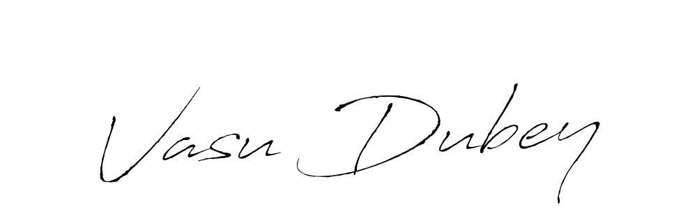 How to make Vasu Dubey name signature. Use Antro_Vectra style for creating short signs online. This is the latest handwritten sign. Vasu Dubey signature style 6 images and pictures png