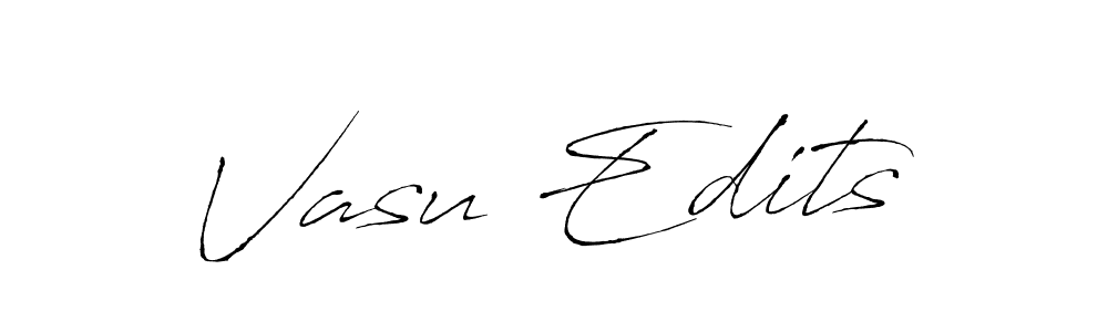 Use a signature maker to create a handwritten signature online. With this signature software, you can design (Antro_Vectra) your own signature for name Vasu Edits. Vasu Edits signature style 6 images and pictures png