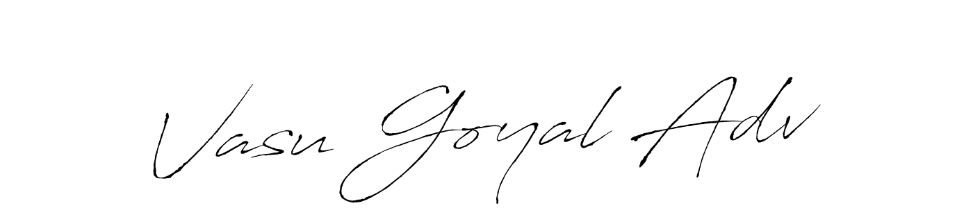 This is the best signature style for the Vasu Goyal Adv name. Also you like these signature font (Antro_Vectra). Mix name signature. Vasu Goyal Adv signature style 6 images and pictures png