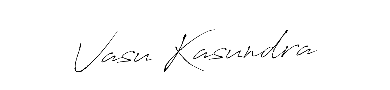 Design your own signature with our free online signature maker. With this signature software, you can create a handwritten (Antro_Vectra) signature for name Vasu Kasundra. Vasu Kasundra signature style 6 images and pictures png