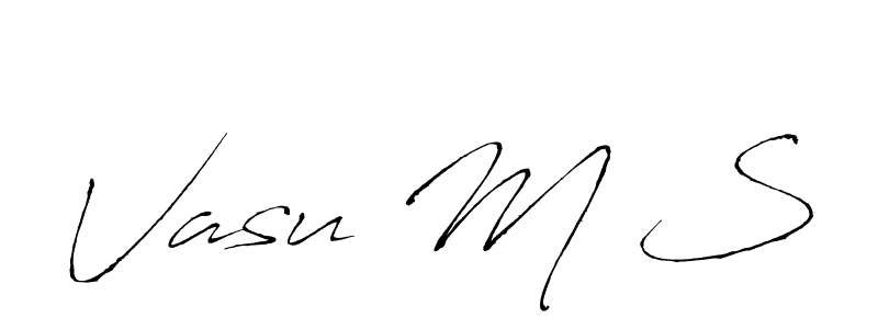 Antro_Vectra is a professional signature style that is perfect for those who want to add a touch of class to their signature. It is also a great choice for those who want to make their signature more unique. Get Vasu M S name to fancy signature for free. Vasu M S signature style 6 images and pictures png