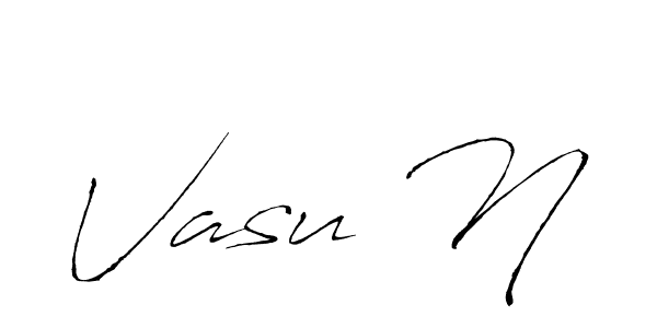How to make Vasu N signature? Antro_Vectra is a professional autograph style. Create handwritten signature for Vasu N name. Vasu N signature style 6 images and pictures png