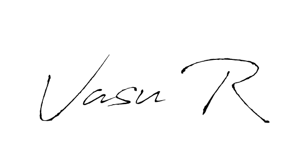 How to make Vasu R name signature. Use Antro_Vectra style for creating short signs online. This is the latest handwritten sign. Vasu R signature style 6 images and pictures png