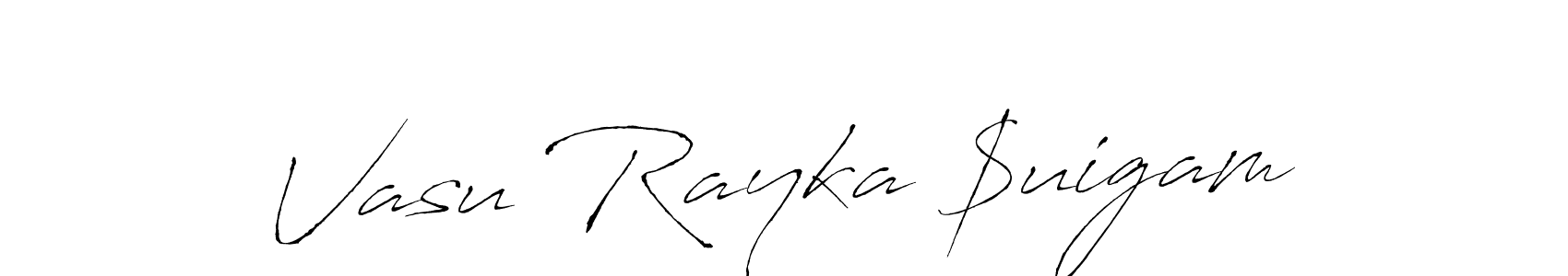 Use a signature maker to create a handwritten signature online. With this signature software, you can design (Antro_Vectra) your own signature for name Vasu Rayka $uigam. Vasu Rayka $uigam signature style 6 images and pictures png