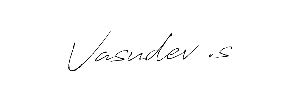 How to make Vasudev .s name signature. Use Antro_Vectra style for creating short signs online. This is the latest handwritten sign. Vasudev .s signature style 6 images and pictures png