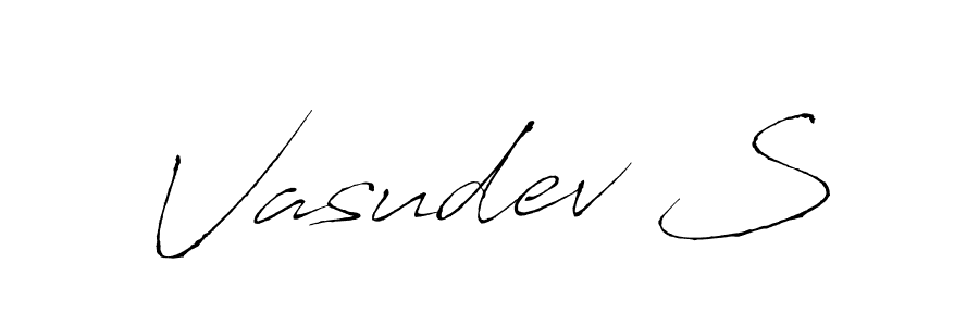 Make a beautiful signature design for name Vasudev S. With this signature (Antro_Vectra) style, you can create a handwritten signature for free. Vasudev S signature style 6 images and pictures png