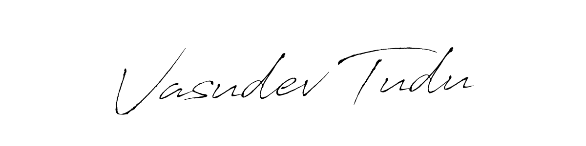 The best way (Antro_Vectra) to make a short signature is to pick only two or three words in your name. The name Vasudev Tudu include a total of six letters. For converting this name. Vasudev Tudu signature style 6 images and pictures png