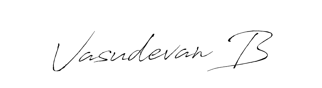 How to make Vasudevan B signature? Antro_Vectra is a professional autograph style. Create handwritten signature for Vasudevan B name. Vasudevan B signature style 6 images and pictures png