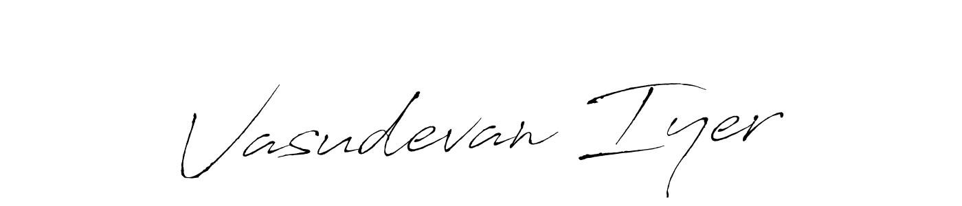 Create a beautiful signature design for name Vasudevan Iyer. With this signature (Antro_Vectra) fonts, you can make a handwritten signature for free. Vasudevan Iyer signature style 6 images and pictures png