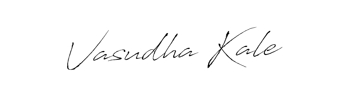 Design your own signature with our free online signature maker. With this signature software, you can create a handwritten (Antro_Vectra) signature for name Vasudha Kale. Vasudha Kale signature style 6 images and pictures png