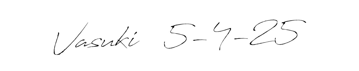 The best way (Antro_Vectra) to make a short signature is to pick only two or three words in your name. The name Vasuki   5-4-25 include a total of six letters. For converting this name. Vasuki   5-4-25 signature style 6 images and pictures png