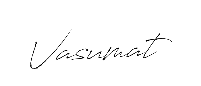 Create a beautiful signature design for name Vasumat. With this signature (Antro_Vectra) fonts, you can make a handwritten signature for free. Vasumat signature style 6 images and pictures png