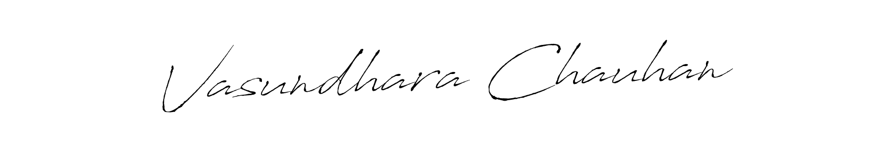 How to make Vasundhara Chauhan signature? Antro_Vectra is a professional autograph style. Create handwritten signature for Vasundhara Chauhan name. Vasundhara Chauhan signature style 6 images and pictures png