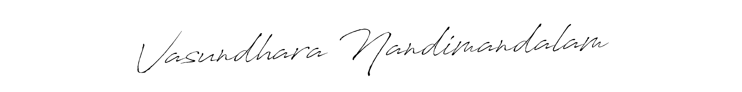 You should practise on your own different ways (Antro_Vectra) to write your name (Vasundhara Nandimandalam) in signature. don't let someone else do it for you. Vasundhara Nandimandalam signature style 6 images and pictures png
