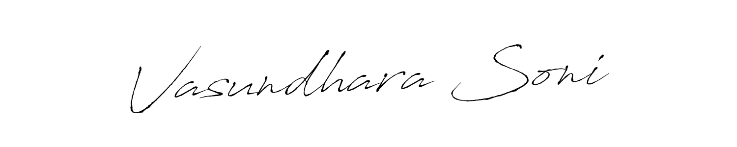 Also You can easily find your signature by using the search form. We will create Vasundhara Soni name handwritten signature images for you free of cost using Antro_Vectra sign style. Vasundhara Soni signature style 6 images and pictures png