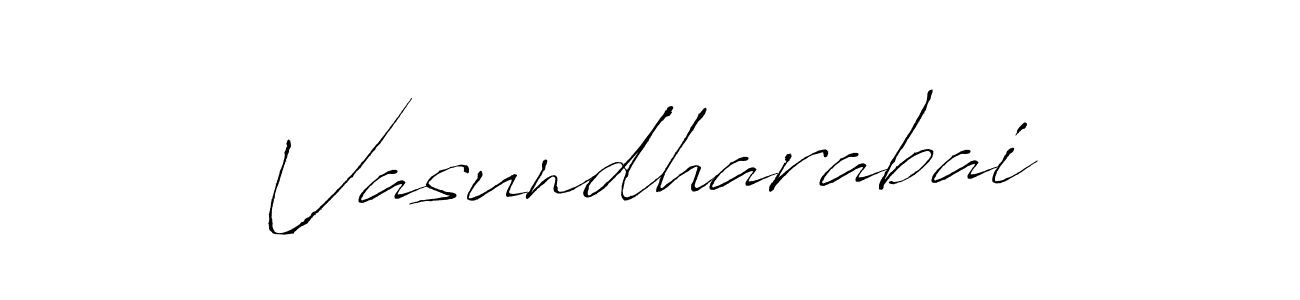 Vasundharabai stylish signature style. Best Handwritten Sign (Antro_Vectra) for my name. Handwritten Signature Collection Ideas for my name Vasundharabai. Vasundharabai signature style 6 images and pictures png