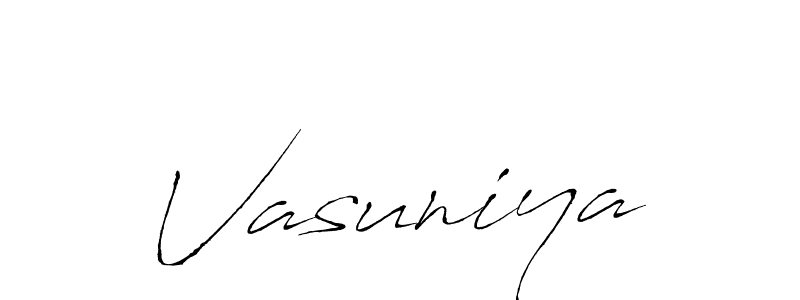 How to make Vasuniya name signature. Use Antro_Vectra style for creating short signs online. This is the latest handwritten sign. Vasuniya signature style 6 images and pictures png