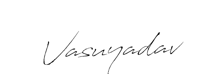 Use a signature maker to create a handwritten signature online. With this signature software, you can design (Antro_Vectra) your own signature for name Vasuyadav. Vasuyadav signature style 6 images and pictures png