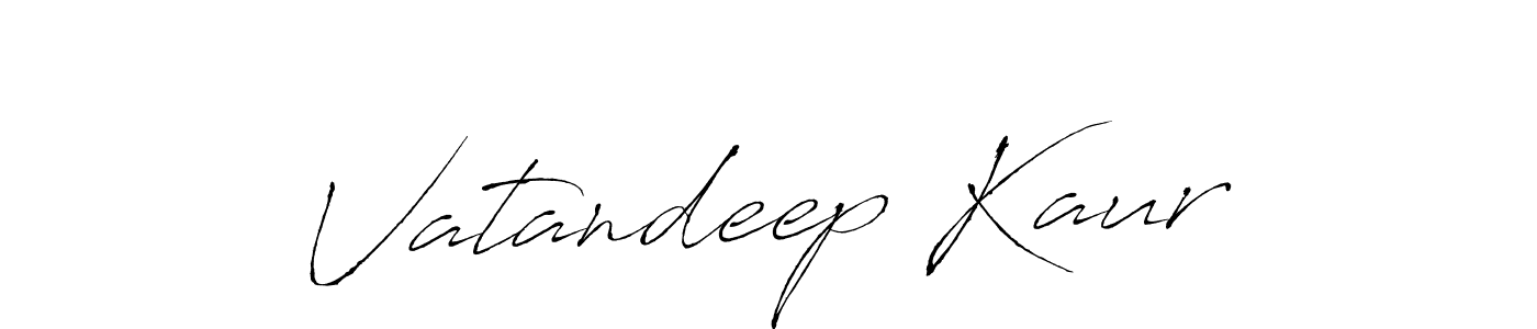 Make a beautiful signature design for name Vatandeep Kaur. With this signature (Antro_Vectra) style, you can create a handwritten signature for free. Vatandeep Kaur signature style 6 images and pictures png