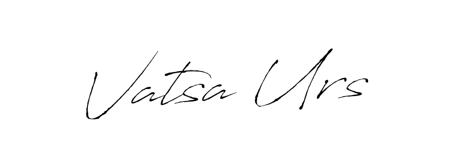 How to make Vatsa Urs name signature. Use Antro_Vectra style for creating short signs online. This is the latest handwritten sign. Vatsa Urs signature style 6 images and pictures png