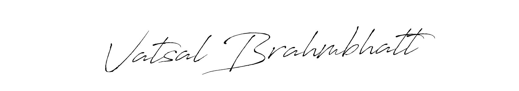 Make a beautiful signature design for name Vatsal Brahmbhatt. With this signature (Antro_Vectra) style, you can create a handwritten signature for free. Vatsal Brahmbhatt signature style 6 images and pictures png