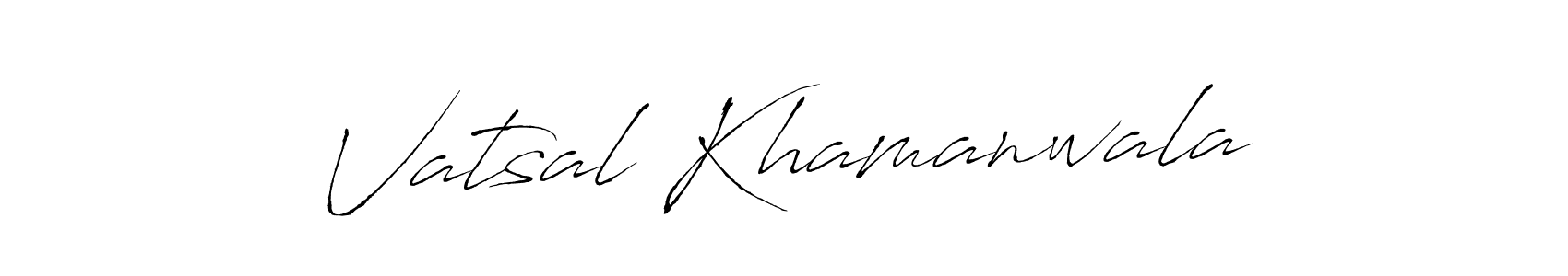 Also we have Vatsal Khamanwala name is the best signature style. Create professional handwritten signature collection using Antro_Vectra autograph style. Vatsal Khamanwala signature style 6 images and pictures png