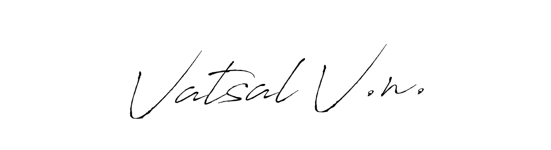 How to make Vatsal V.n. name signature. Use Antro_Vectra style for creating short signs online. This is the latest handwritten sign. Vatsal V.n. signature style 6 images and pictures png