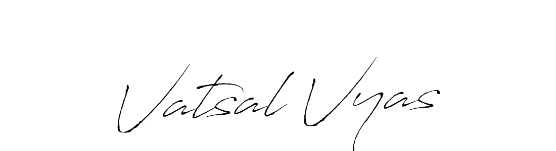How to make Vatsal Vyas name signature. Use Antro_Vectra style for creating short signs online. This is the latest handwritten sign. Vatsal Vyas signature style 6 images and pictures png