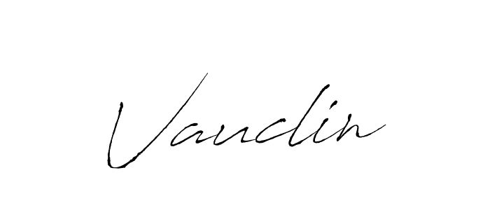 Make a beautiful signature design for name Vauclin. With this signature (Antro_Vectra) style, you can create a handwritten signature for free. Vauclin signature style 6 images and pictures png