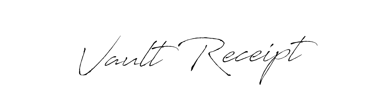 How to make Vault Receipt name signature. Use Antro_Vectra style for creating short signs online. This is the latest handwritten sign. Vault Receipt signature style 6 images and pictures png
