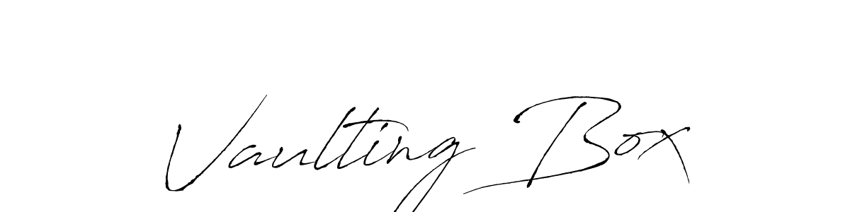 Create a beautiful signature design for name Vaulting Box. With this signature (Antro_Vectra) fonts, you can make a handwritten signature for free. Vaulting Box signature style 6 images and pictures png