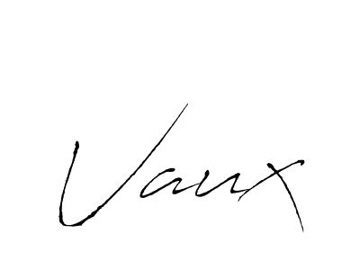 Vaux stylish signature style. Best Handwritten Sign (Antro_Vectra) for my name. Handwritten Signature Collection Ideas for my name Vaux. Vaux signature style 6 images and pictures png