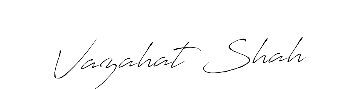 Vazahat Shah stylish signature style. Best Handwritten Sign (Antro_Vectra) for my name. Handwritten Signature Collection Ideas for my name Vazahat Shah. Vazahat Shah signature style 6 images and pictures png