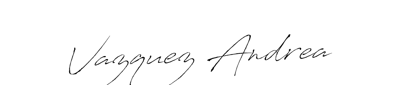 Vazquez Andrea stylish signature style. Best Handwritten Sign (Antro_Vectra) for my name. Handwritten Signature Collection Ideas for my name Vazquez Andrea. Vazquez Andrea signature style 6 images and pictures png