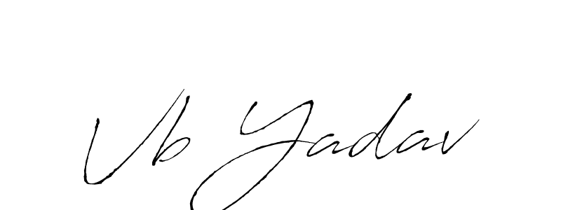 Vb Yadav stylish signature style. Best Handwritten Sign (Antro_Vectra) for my name. Handwritten Signature Collection Ideas for my name Vb Yadav. Vb Yadav signature style 6 images and pictures png