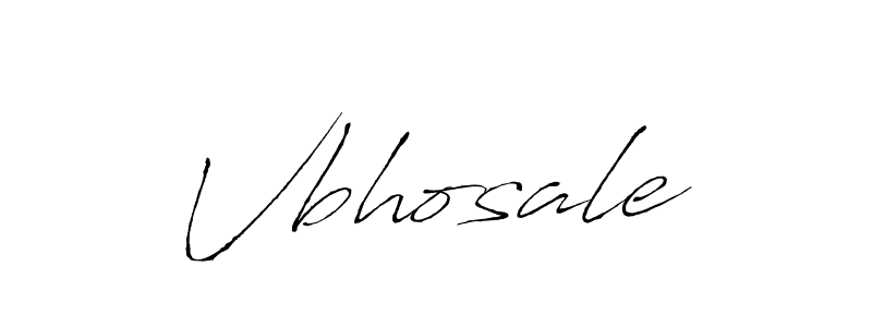 Design your own signature with our free online signature maker. With this signature software, you can create a handwritten (Antro_Vectra) signature for name Vbhosale. Vbhosale signature style 6 images and pictures png