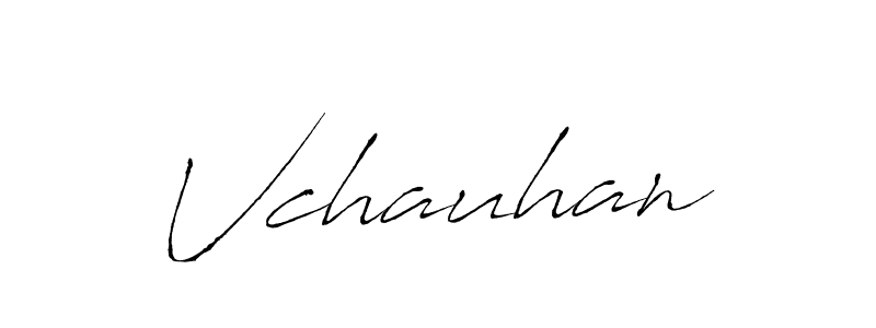 Design your own signature with our free online signature maker. With this signature software, you can create a handwritten (Antro_Vectra) signature for name Vchauhan. Vchauhan signature style 6 images and pictures png