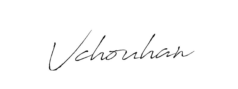 Create a beautiful signature design for name Vchouhan. With this signature (Antro_Vectra) fonts, you can make a handwritten signature for free. Vchouhan signature style 6 images and pictures png