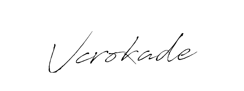 Once you've used our free online signature maker to create your best signature Antro_Vectra style, it's time to enjoy all of the benefits that Vcrokade name signing documents. Vcrokade signature style 6 images and pictures png